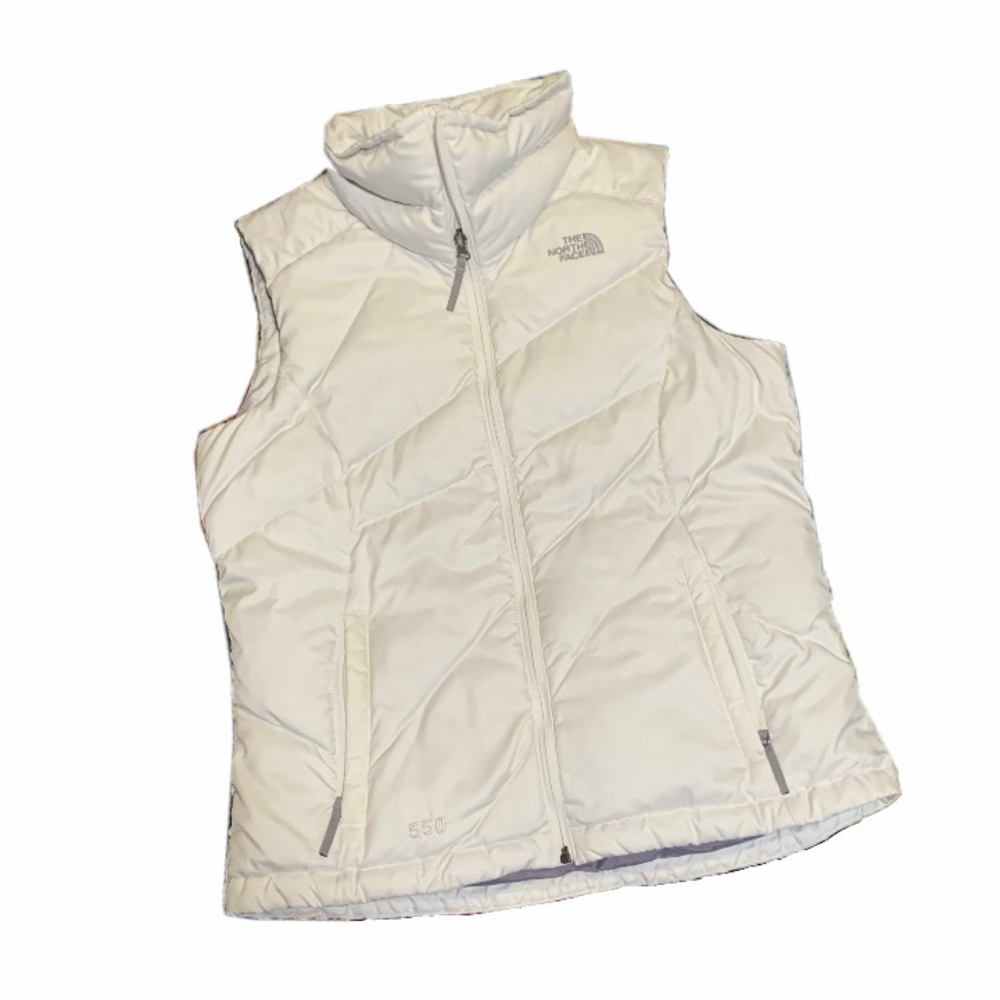 The North Face White 550 Puffer Vest